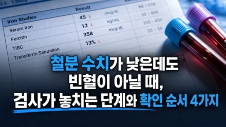 철분 수치가 낮은데도 빈혈이 아닐 때, 검사가 놓치는 단계와 확인 순서 4가지