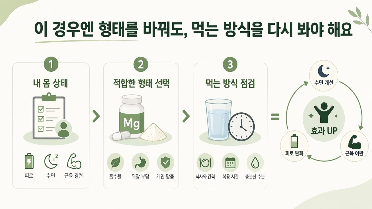 이 경우엔 형태를 바꿔도, 먹는 방식을 다시 봐야 해요