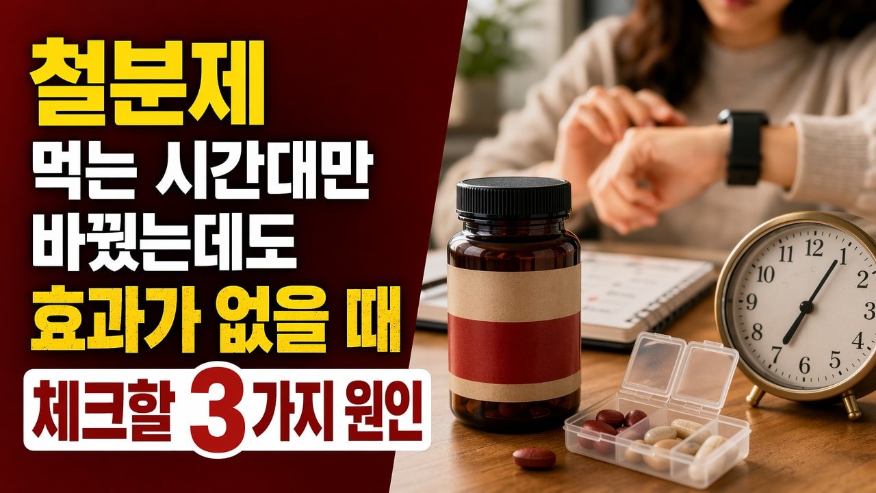 철분제 먹는 시간대만 바꿨는데도 효과가 없을 때 체크할 3가지 원인