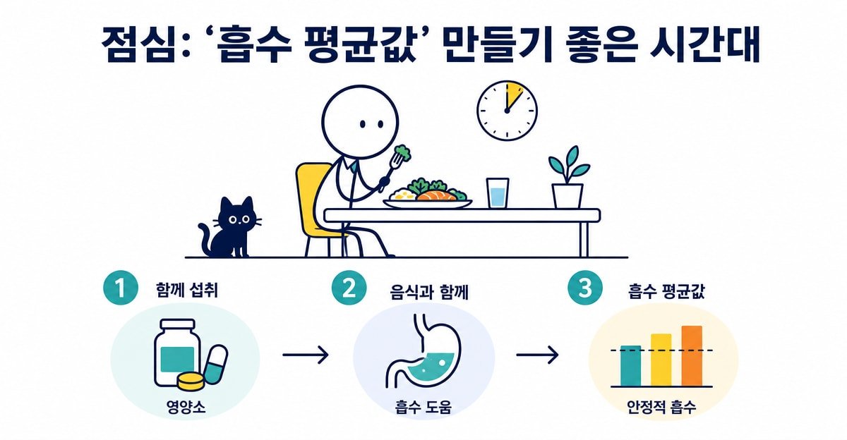 점심: ‘흡수 평균값’ 만들기 좋은 시간대