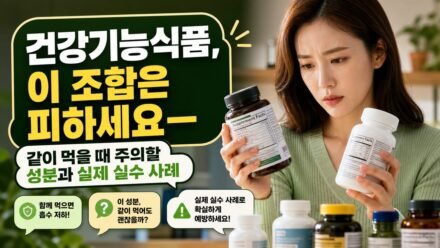 건강기능식품, 이 조합은 피하세요—같이 먹을 때 주의할 성분과 실제 실수 사례