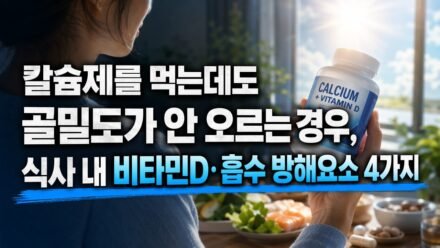 칼슘제를 먹는데도 골밀도가 안 오르는 경우, 식사 내 비타민D·흡수 방해요소 4가지