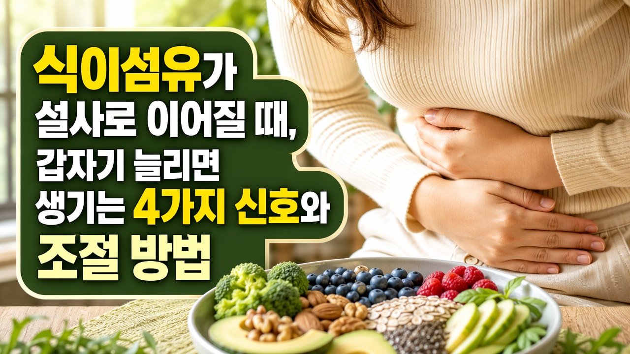 식이섬유가 설사로 이어질 때, 갑자기 늘리면 생기는 4가지 신호와 조절 방법