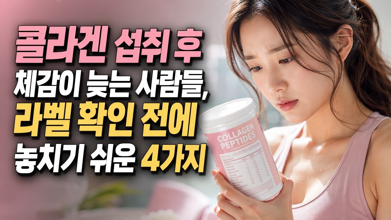 콜라겐 섭취 후 체감이 늦는 사람들, 라벨 확인 전에 놓치기 쉬운 4가지