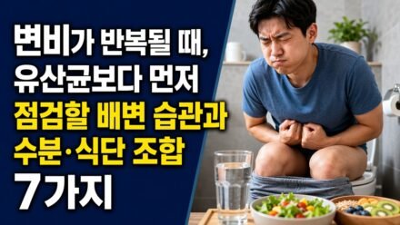 변비가 반복될 때, 유산균보다 먼저 점검할 배변 습관과 수분·식단 조합 7가지