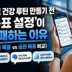 AI로 건강 루틴 만들기 전 ‘목표 설정’이 실패하는 이유(수치 목표 vs 습관 목표 비교)