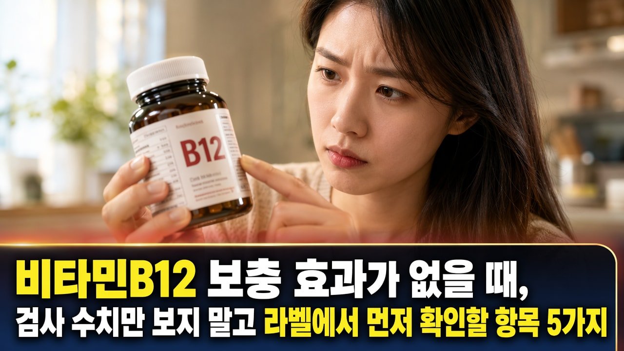 비타민B12 보충 효과가 없을 때, 검사 수치만 보지 말고 라벨에서 먼저 확인할 항목 5가지