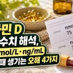 비타민 D 검사 수치 해석, 단위 nmol/L·ng/mL 헷갈릴 때 생기는 오해 4가지