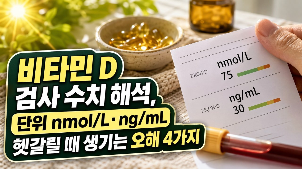 비타민 D 검사 수치 해석, 단위 nmol/L·ng/mL 헷갈릴 때 생기는 오해 4가지