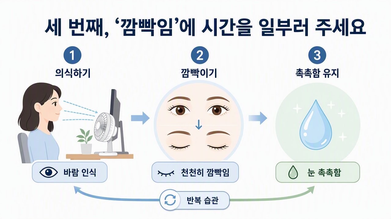 세 번째, ‘깜빡임’에 시간을 일부러 주세요
